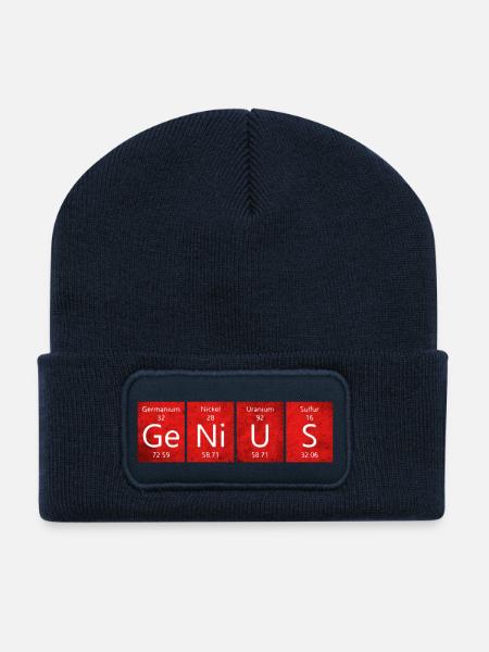 Chemistry Ge-Ni-US (genius) - Recycled Patch Beanie - french navy