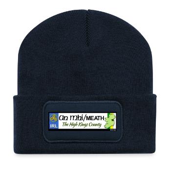 CO. MEATH, IRELAND: licence plate tag style decal - Recycled Patch Beanie - french navy - Front