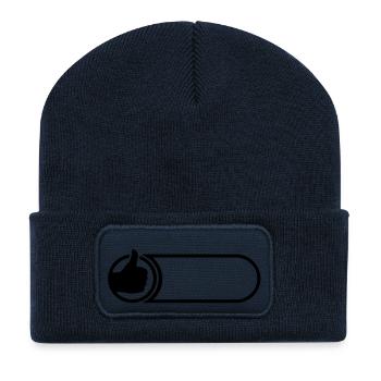 daumen_2___f1 - Recycelte Patch Beanie - French Navy - Vorne