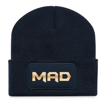 fou - Beanie recyclé à patch - bleu marine - Devant