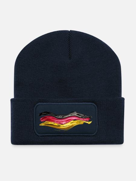 Deutschland Deutschlandflagge Deutschlandfahne WM - Recycelte Patch Beanie - French Navy