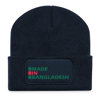 Made in Bangladesh - Recycled Patch Beanie - french navy - Front