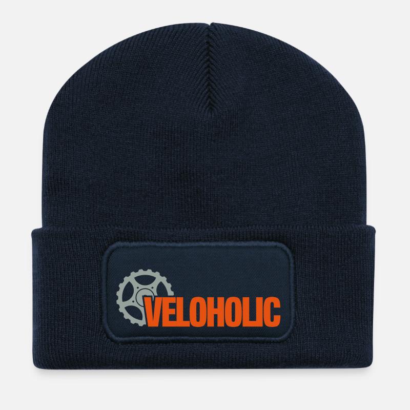 veloholic - Recycelte Patch Beanie - French Navy