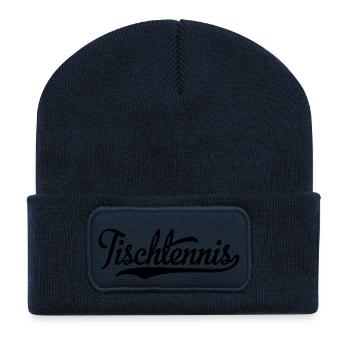 tischtennis - Recycelte Patch Beanie - French Navy - Vorne