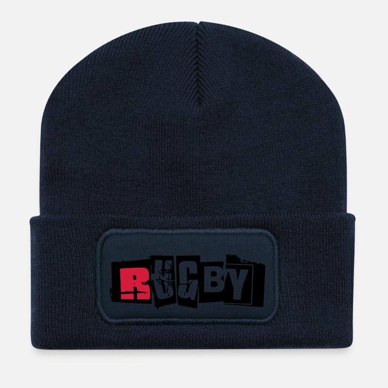 rugby 2 - Recycled Patch Beanie - french navy