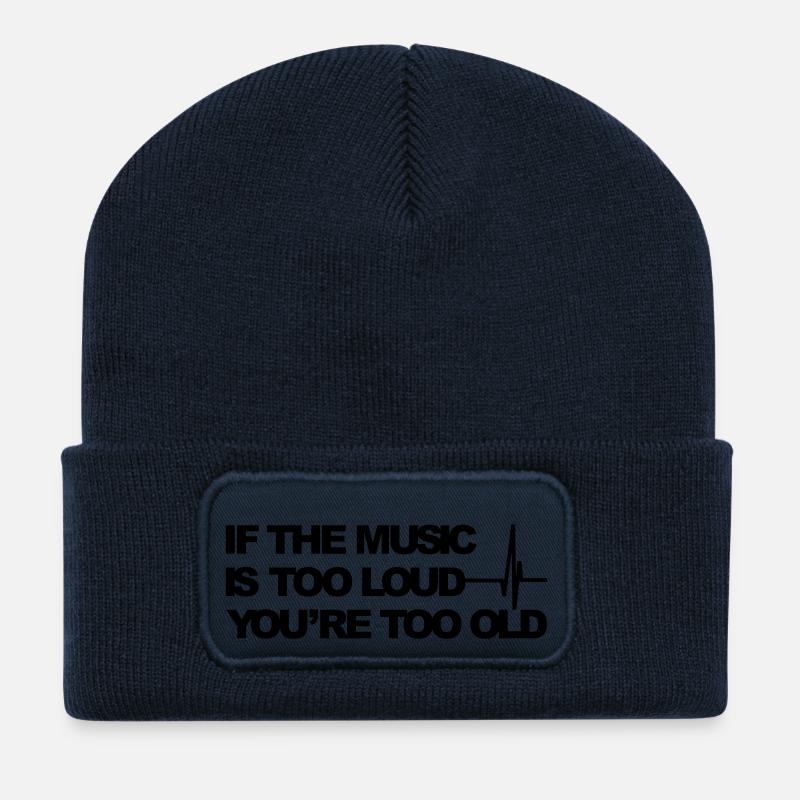 Wenn die Musik zu laut ist - Recycelte Patch Beanie - French Navy