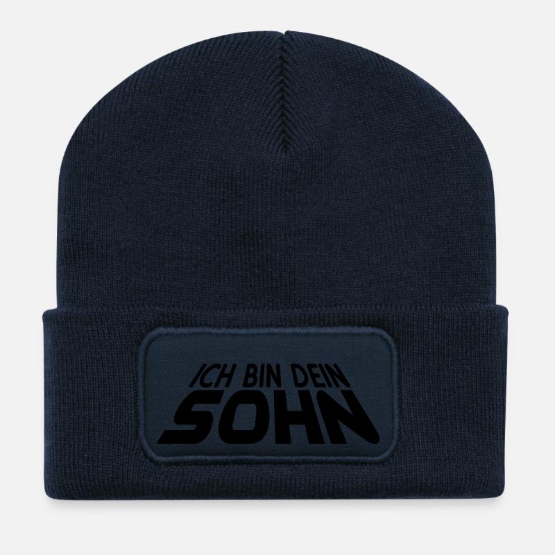 Ich bin dein SOHN 3D (1c) - Recycelte Patch Beanie - French Navy