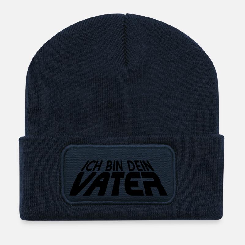 Ich bin dein VATER 3D (1c) - Recycelte Patch Beanie - French Navy