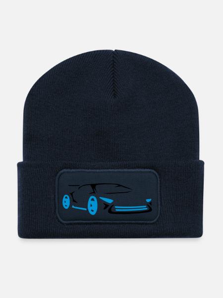 Cool car racing sports car racing - Recycled Patch Beanie - french navy