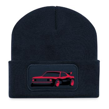 Voiture de sport de course de voiture tuning voitu - Beanie recyclé à patch - bleu marine - Devant