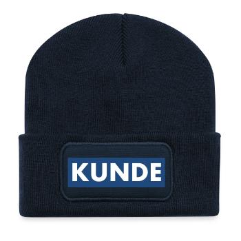 CLIENT – Chemise tendance pour les rois du shopping - Beanie recyclé à patch - bleu marine - Devant