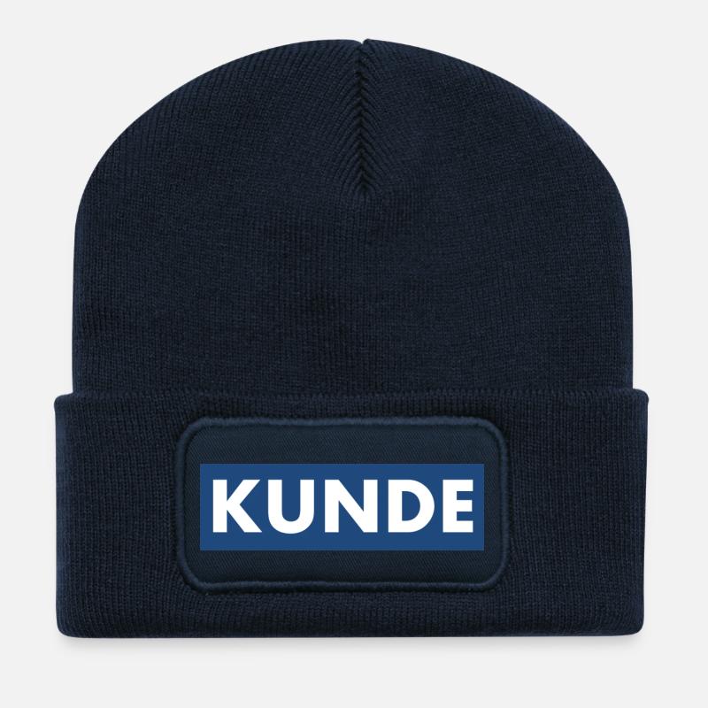 KUNDE – Statement Shirt für Einkaufs-Könige - Recycelte Patch Beanie - French Navy