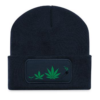 Cannabis development - Recycled Patch Beanie - french navy - Front