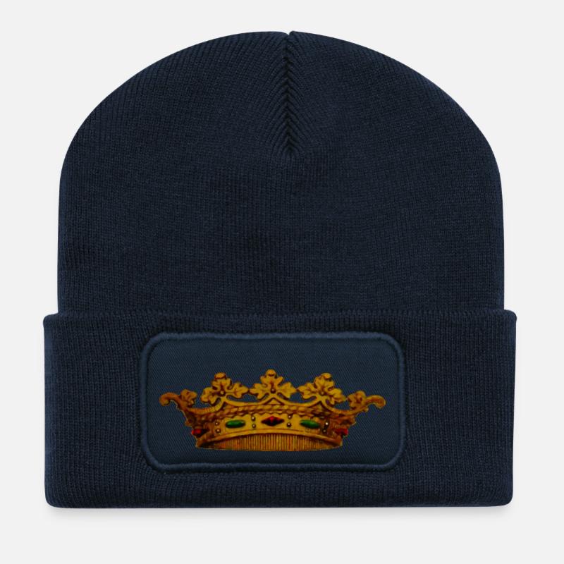 Crown 3 - Beanie recyclé à patch - bleu marine