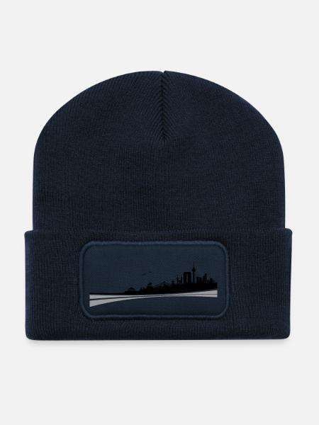 Skyline - Düsseldorf - Recycelte Patch Beanie - French Navy