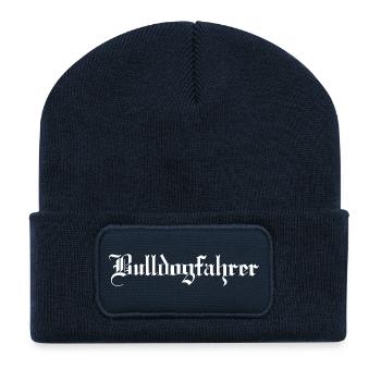 Bulldogfahrer - Recycelte Patch Beanie - French Navy - Vorne