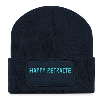 RETIREMENT. RETIREMENT. RETIRED. RETIREMENT. BEST - Recycled Patch Beanie - french navy - Front