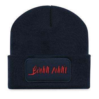 BONNE ANNEE. SAINT SYLVESTRE. NOUVELLE ANNÉE - Beanie recyclé à patch - bleu marine - Devant