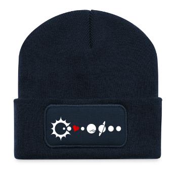 Solar System (Earth is Love) (Vector) - Recycled Patch Beanie - french navy - Front