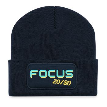 Focus 2080 - Beanie recyclé à patch - bleu marine - Devant