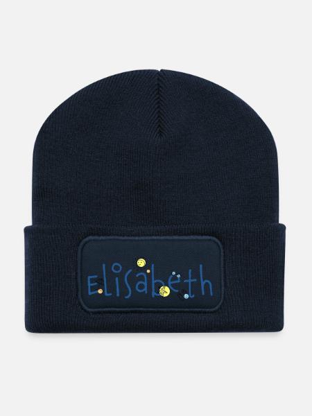 Elisabeth - Sonne, Strand, Urlaub - Recycelte Patch Beanie - French Navy