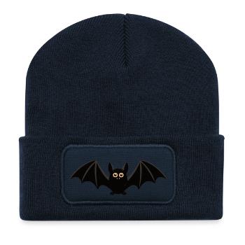 Bat - Recycled Patch Beanie - french navy - Front