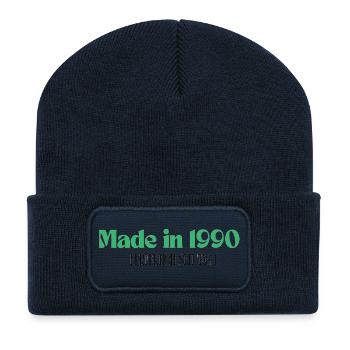 Made in 1990 - Perfection since day 1 - Recycled Patch Beanie - french navy - Front