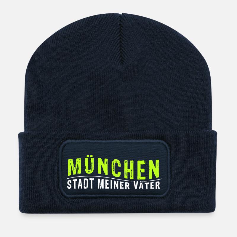MÜNCHEN STADT MEINER VÄTER (Vektorgrafik) - Recycelte Patch Beanie - French Navy