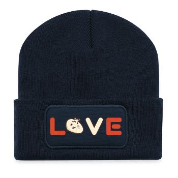 Love for dumplings - Recycled Patch Beanie - french navy - Front