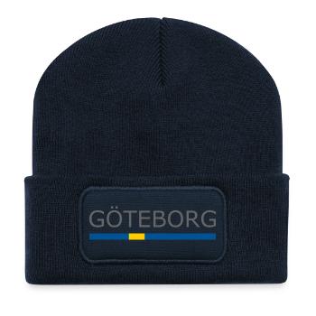 Sweden Flag - Gothenburg - Sverige - Sweden - Recycled Patch Beanie - french navy - Front