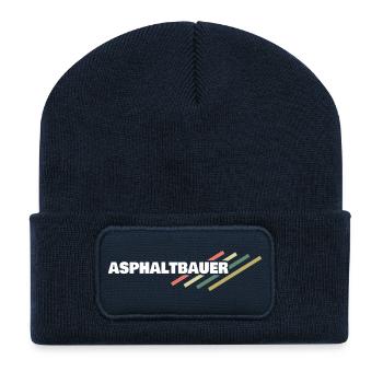 Occupation asphalt worker - Recycled Patch Beanie - french navy - Front