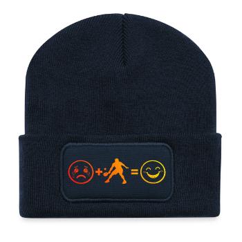 Idée de communauté Pickleball pour les fans de Pickleball - Beanie recyclé à patch - bleu marine - Devant