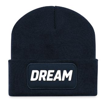 Dream Bold Typografie-Kunst - Recycelte Patch Beanie - French Navy - Vorne