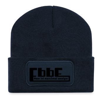 Marée basse - la mer est parfois moins - Beanie recyclé à patch - bleu marine - Devant