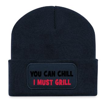grill - Recycelte Patch Beanie - French Navy - Vorne