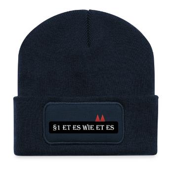 Article 1: Et comme et. - Et Kölsche - Beanie recyclé à patch - bleu marine - Devant