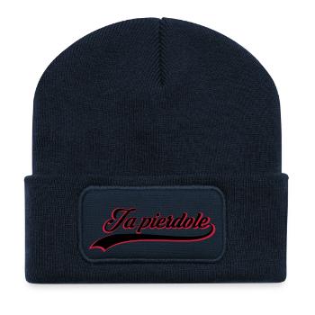 Ja pierdole - Recycelte Patch Beanie - French Navy - Vorne