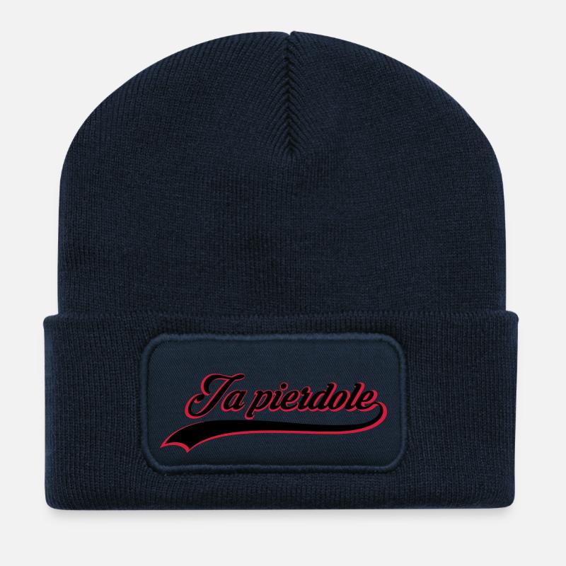 Ja pierdole - Recycelte Patch Beanie - French Navy