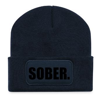 Sober - Recycled Patch Beanie - french navy - Front
