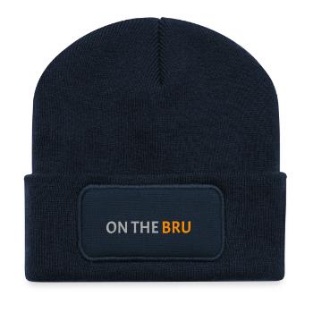 On The Bru - Recycled Patch Beanie - french navy - Front