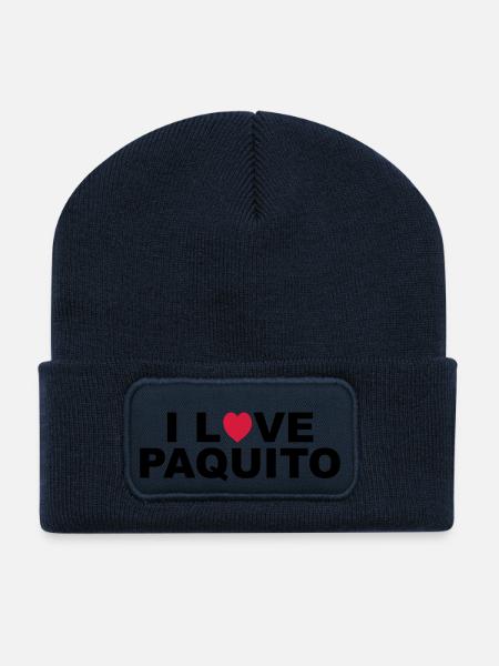 love paquito - Beanie recyclé à patch - bleu marine