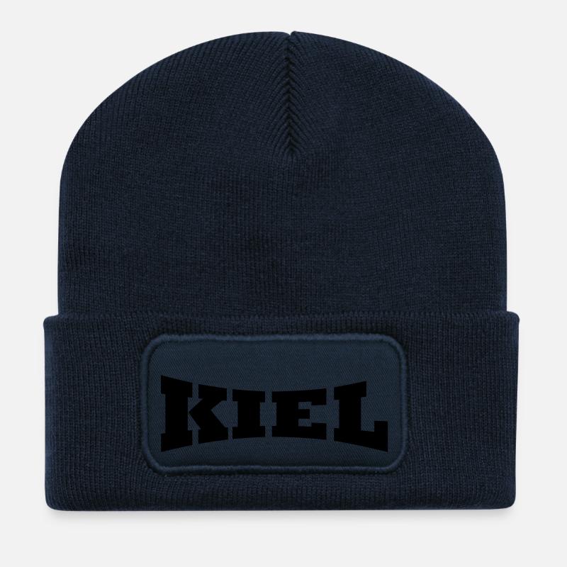Kiel lettering - Recycled Patch Beanie - french navy