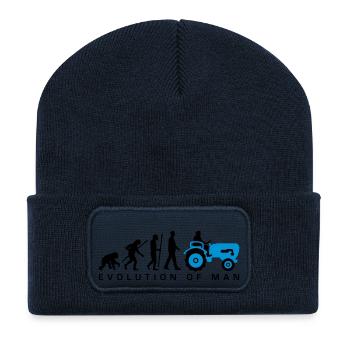evolution_bauer_mit_traktor_032013_a_2c - Recycelte Patch Beanie - French Navy - Vorne