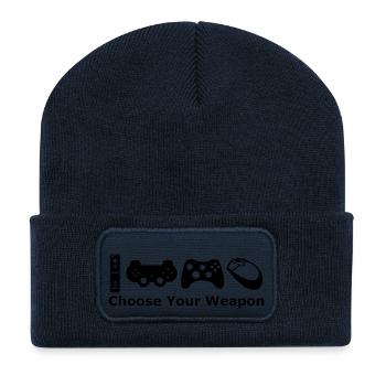 chose your weapon - Recycled Patch Beanie - french navy - Front