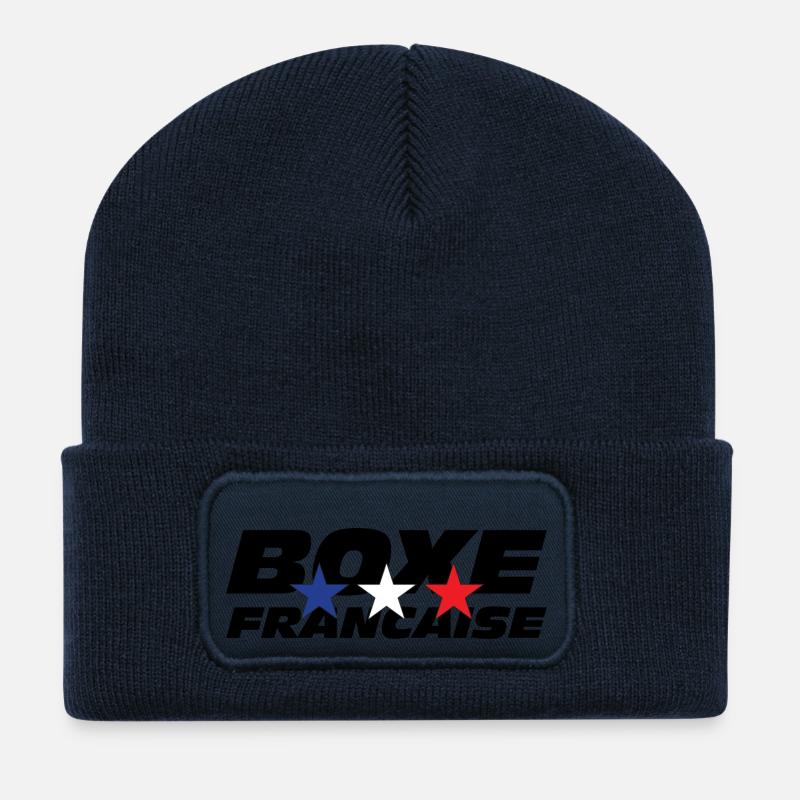 Boxen Francaise - Recycelte Patch Beanie - French Navy