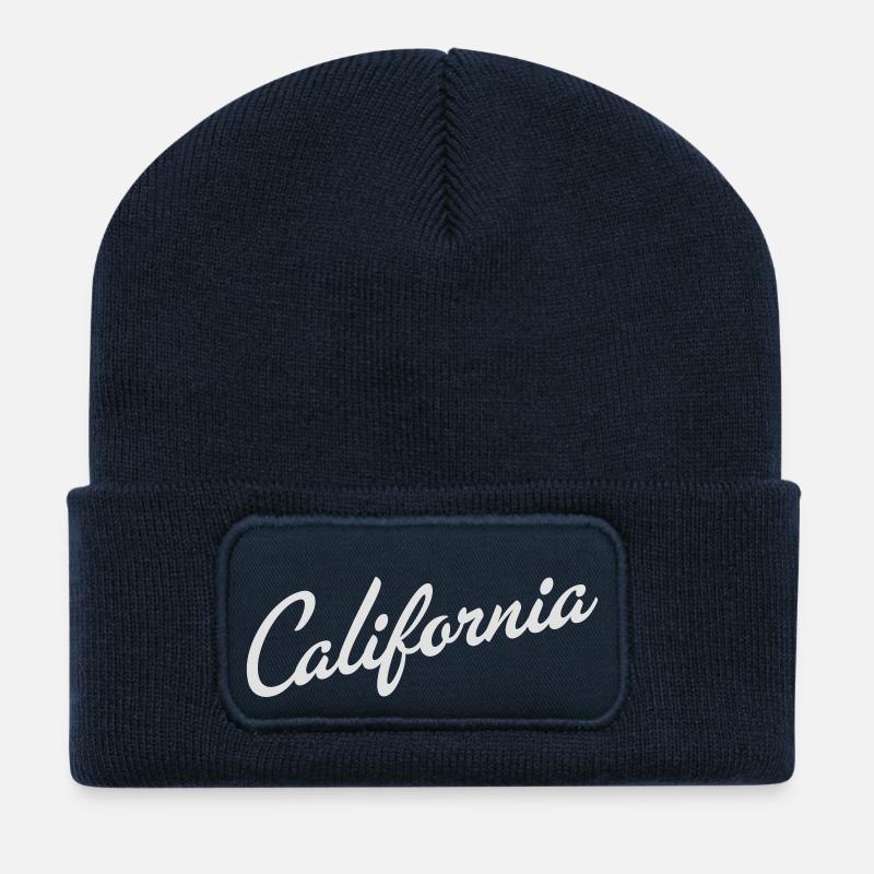 California - Recycelte Patch Beanie - French Navy