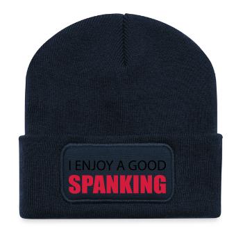 Spanking - Beanie recyclé à patch - bleu marine - Devant