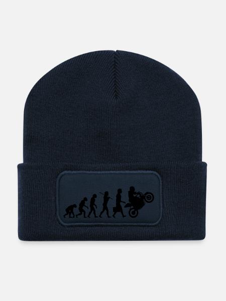 Evolution Motard - Beanie recyclé à patch - bleu marine