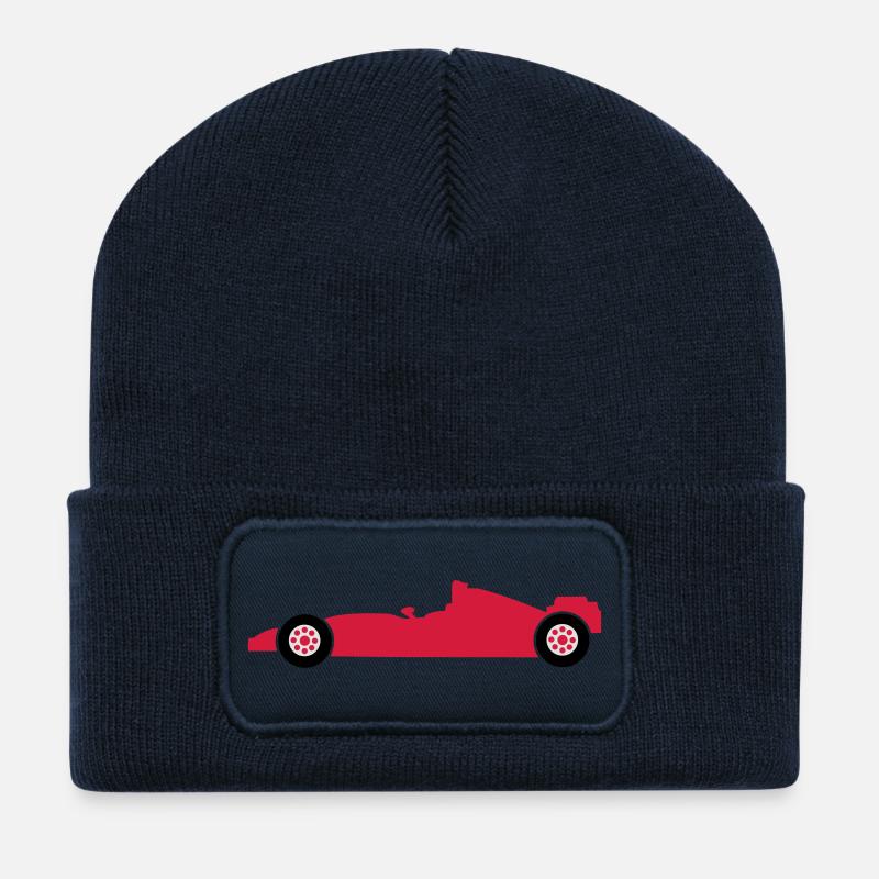 voiture - Beanie recyclé à patch - bleu marine