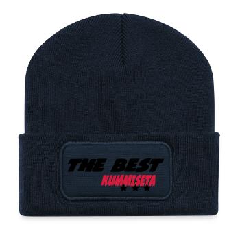 The best kummiseta - Beanie recyclé à patch - bleu marine - Devant